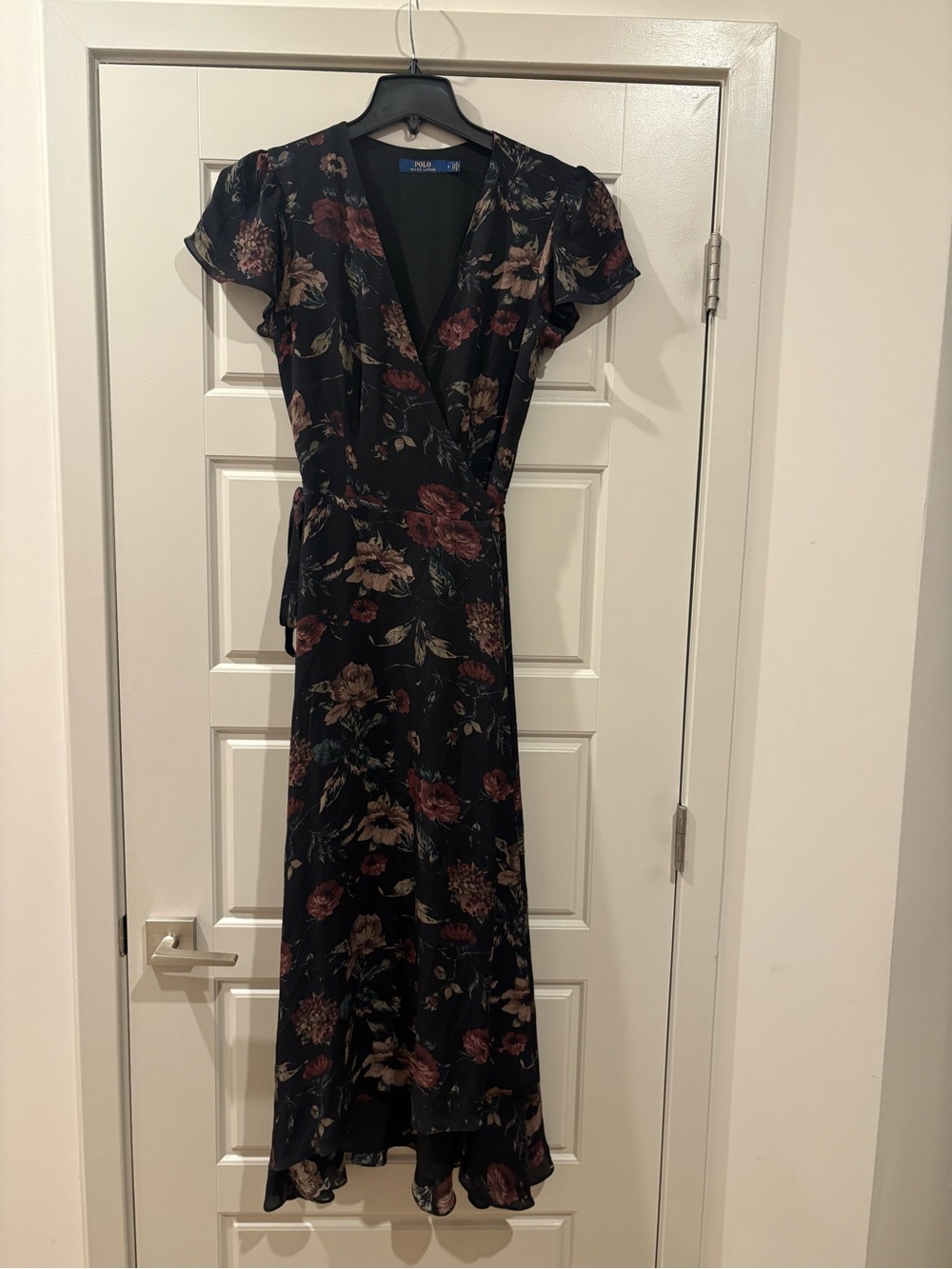 Polo by Ralph Lauren Black Floral V-Neck Maxi Dress - Picture 5 of 7
